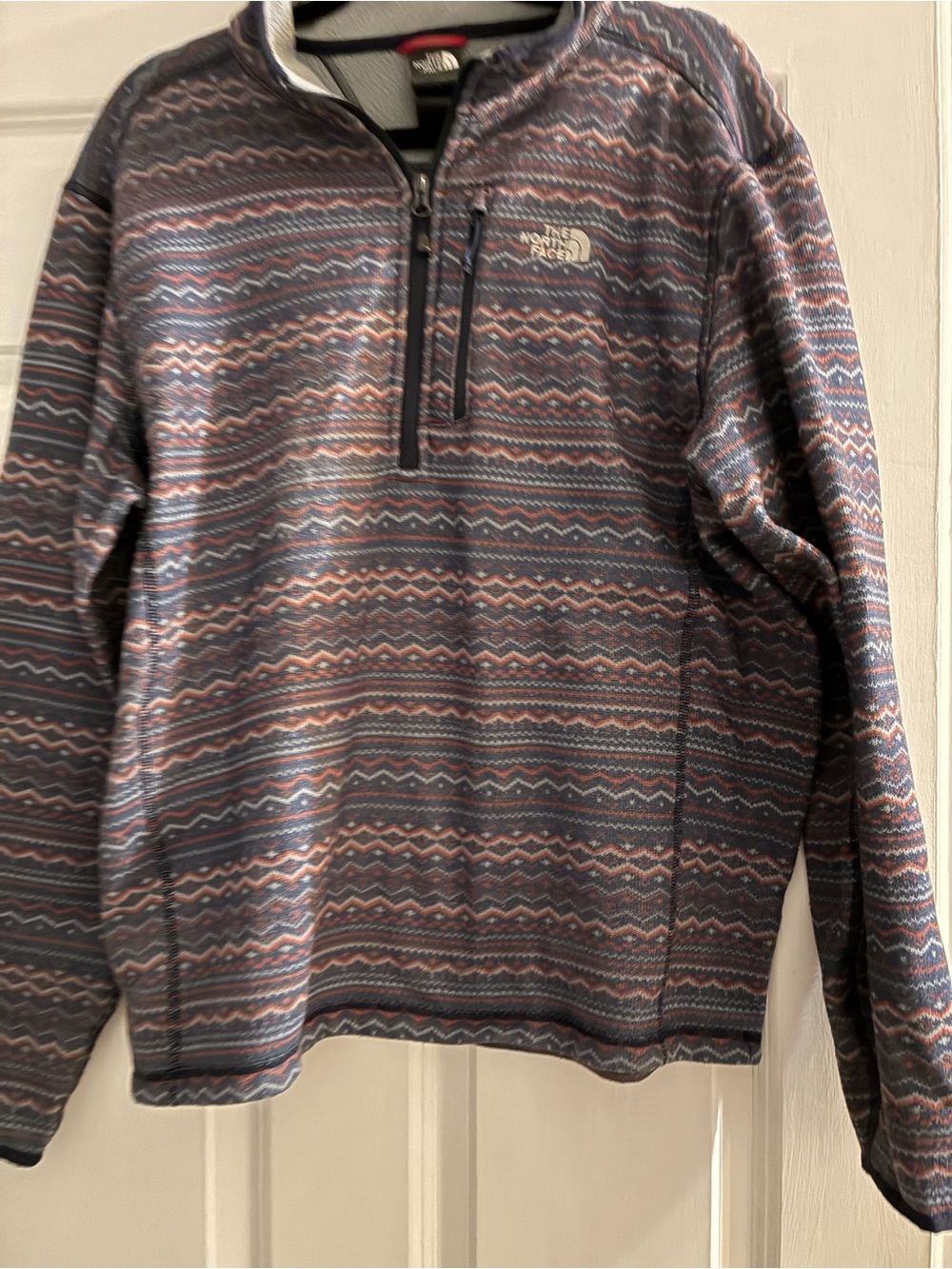 Tommy Hilfiger Men’s Multicolor Patterned Quarter-Zip Sweater